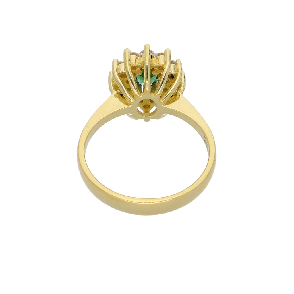 Anillo Oro Amarillo y Circones AN-13747