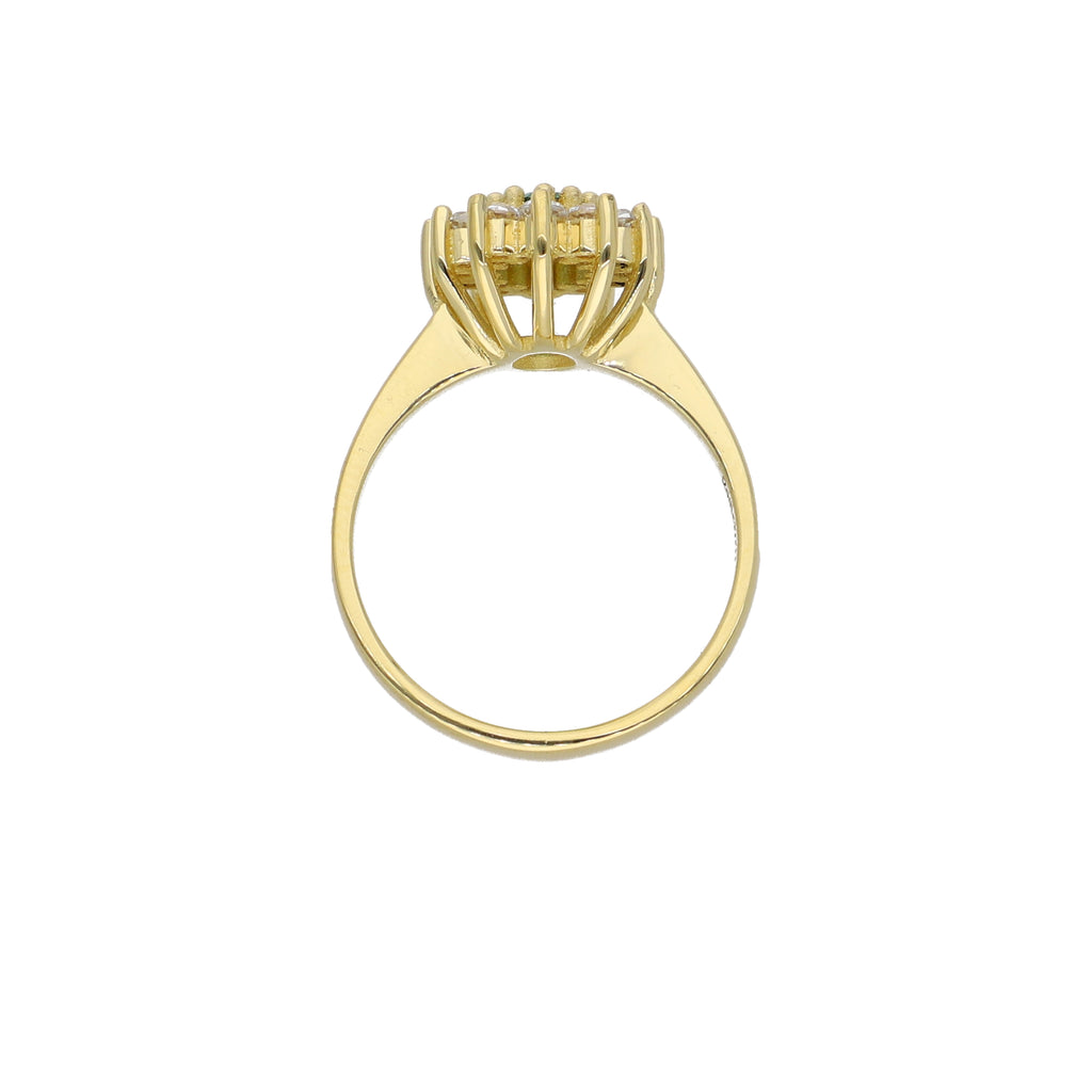 Anillo Oro Amarillo y Circones AN-13747