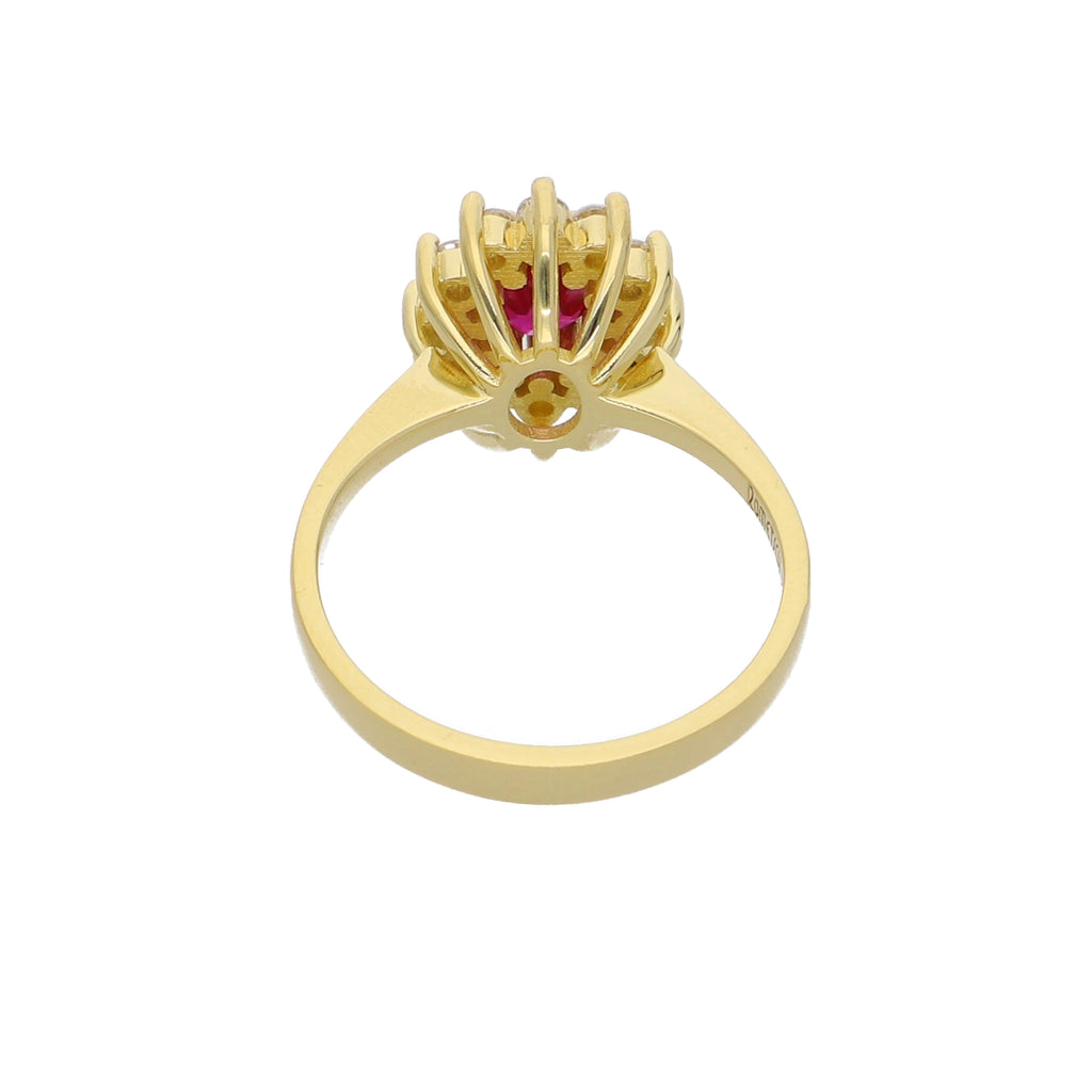 Anillo Oro Amarillo y Circones AN-13748