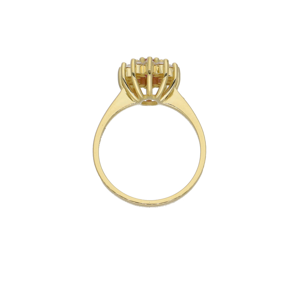 Anillo Oro Amarillo y Circones AN-13748