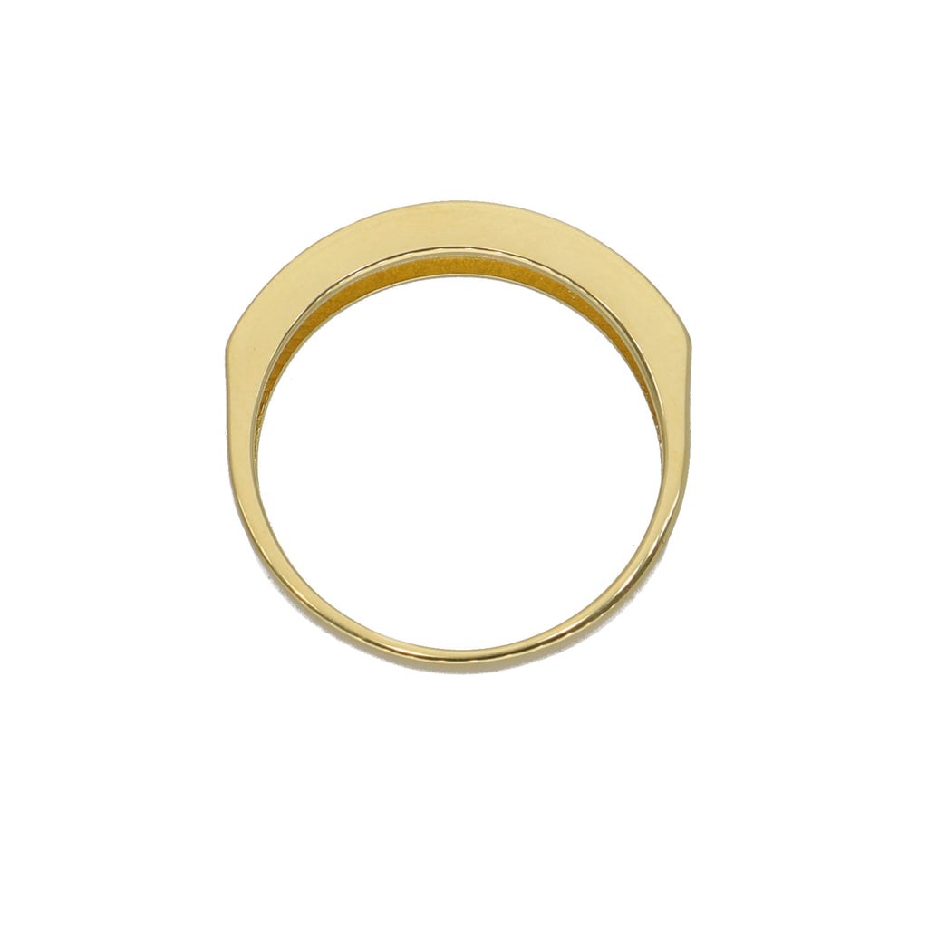 Anillo Oro Amarillo y Circones Medio Cintillo AN-13751