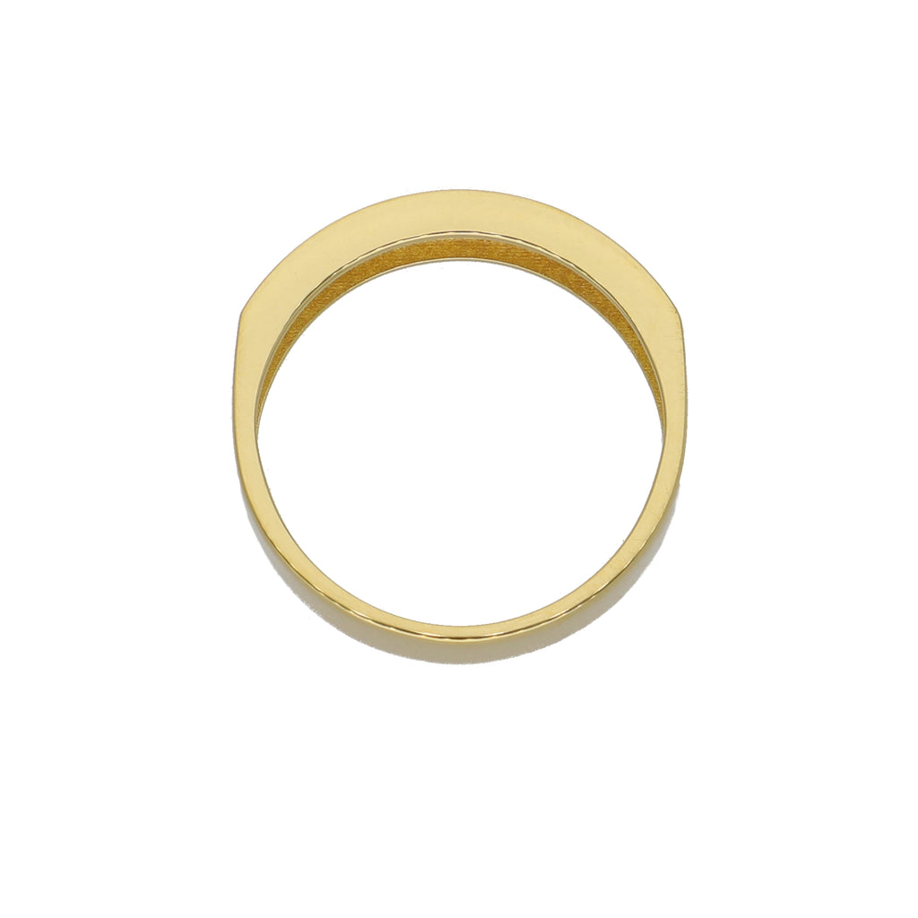 Anillo Oro Amarillo y Circones Medio Cintillo AN-13752