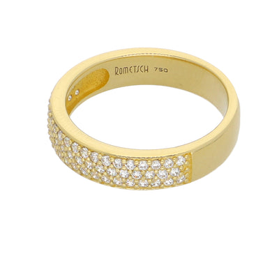 Anillo Oro Amarillo y Circones Medio Cintillo AN-13753