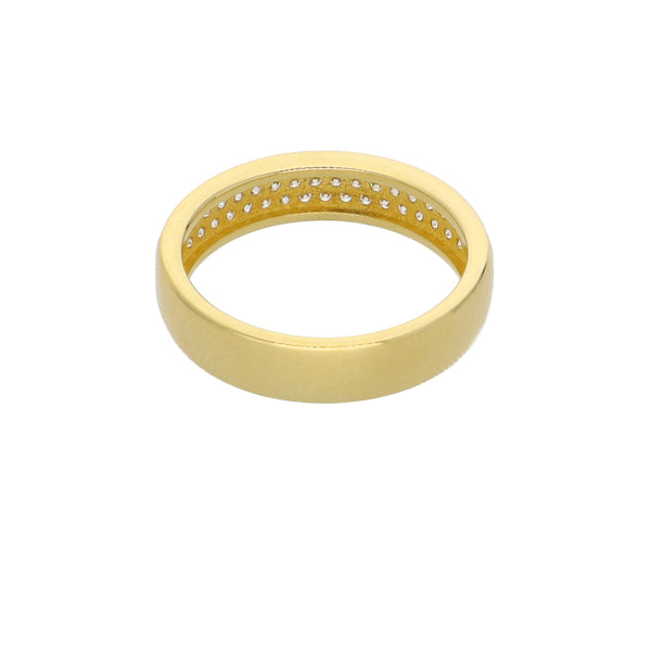 Anillo Oro Amarillo y Circones Medio Cintillo AN-13753