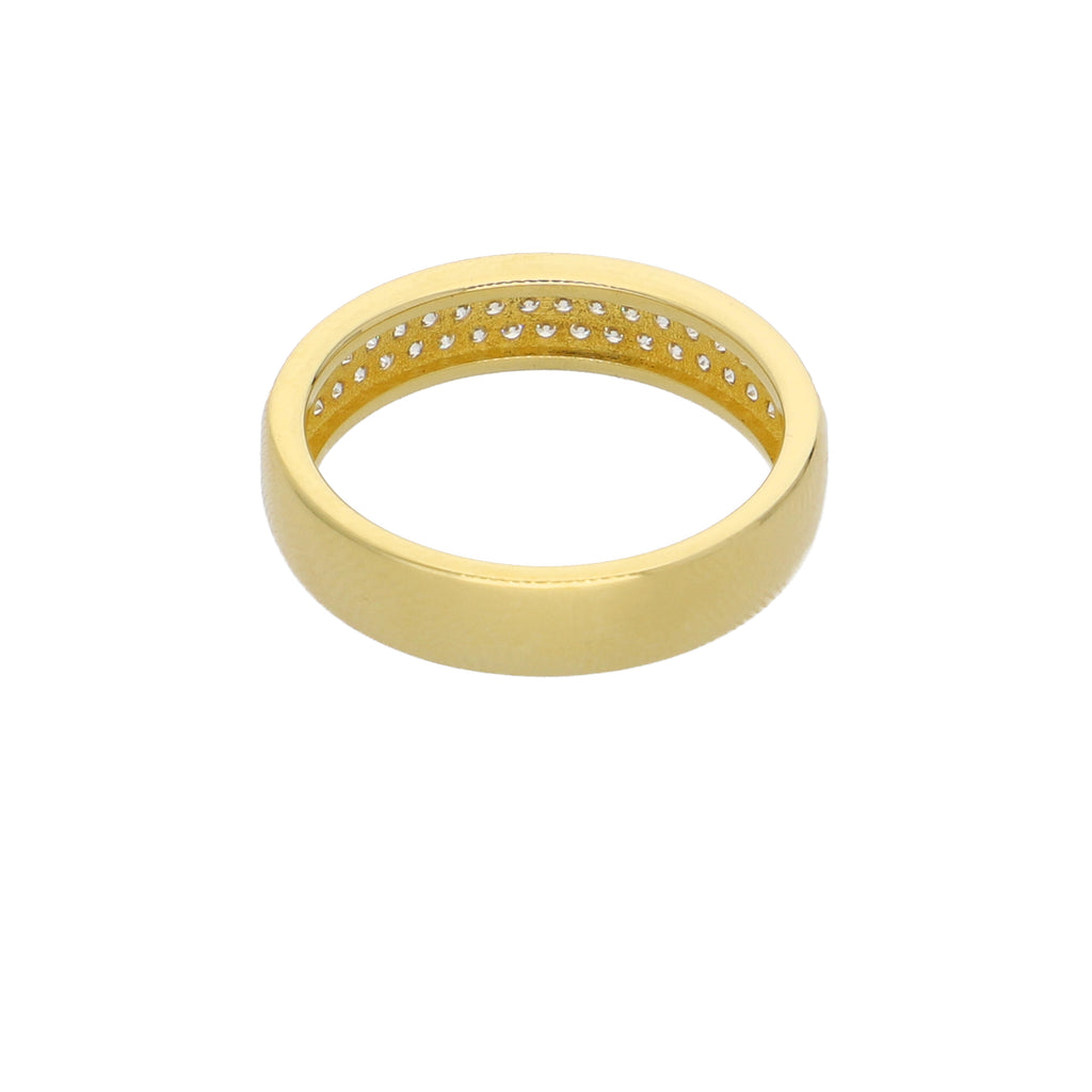 Anillo Oro Amarillo y Circones Medio Cintillo AN-13753