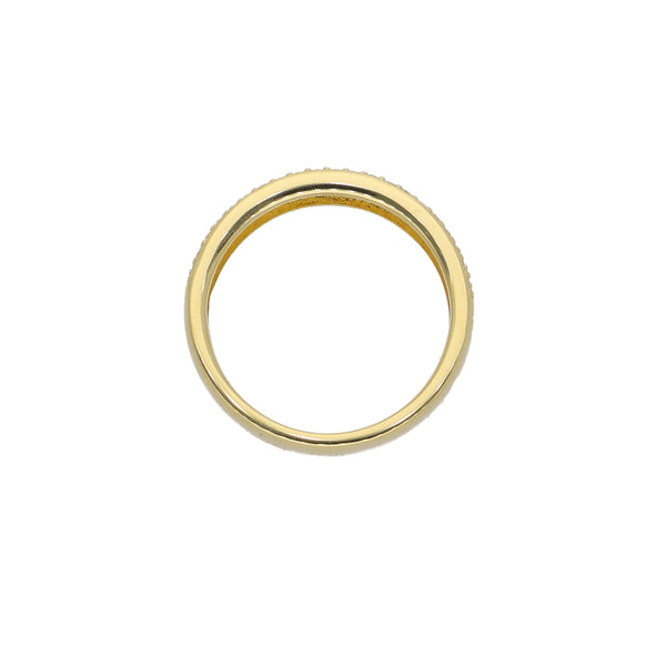 Anillo Oro Amarillo y Circones Medio Cintillo AN-13753