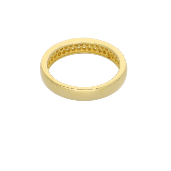 Anillo Oro Amarillo y Circones Medio Cintillo AN-13754