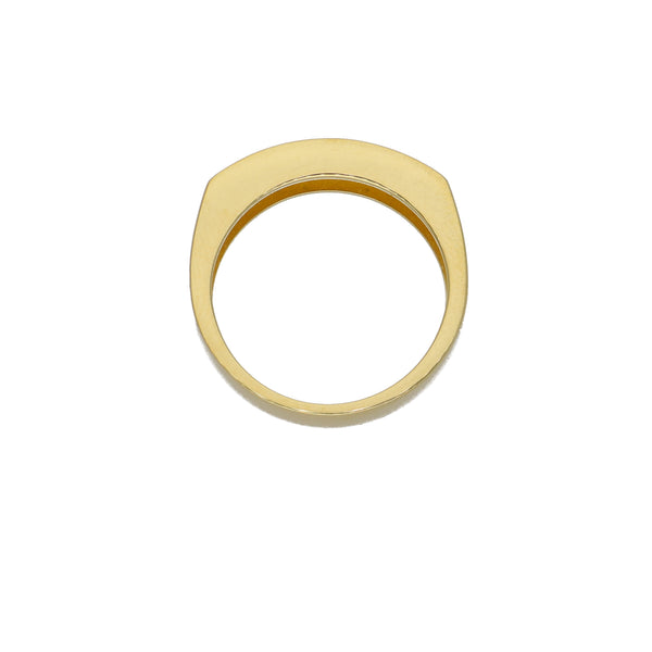 Anillo Oro Amarillo y Circones Medio Cintillo AN-13755