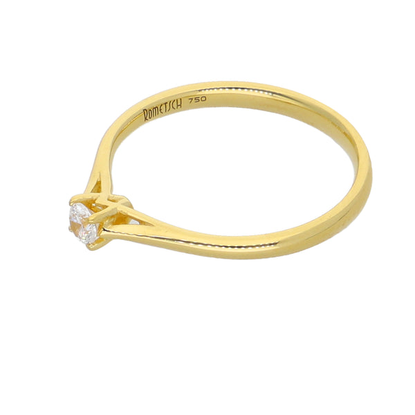 Anillo Oro Amarillo y Circón Solitario AN-14434