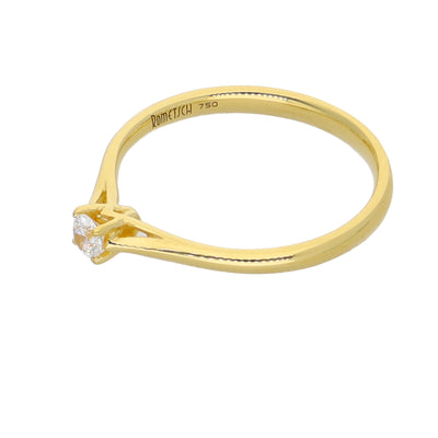 Anillo Oro Amarillo y Circón Solitario AN-14434