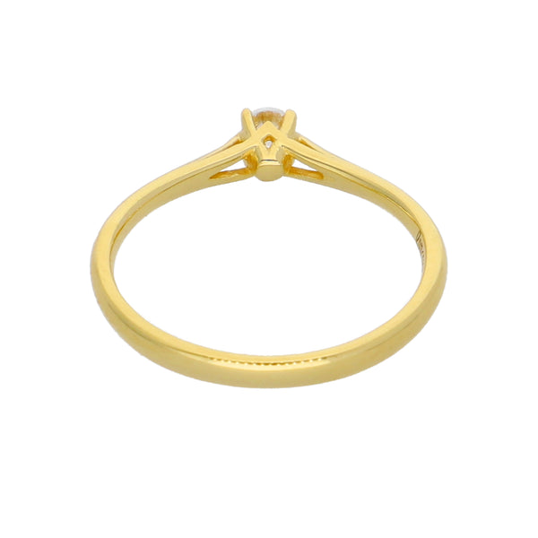 Anillo Oro Amarillo y Circón Solitario AN-14434