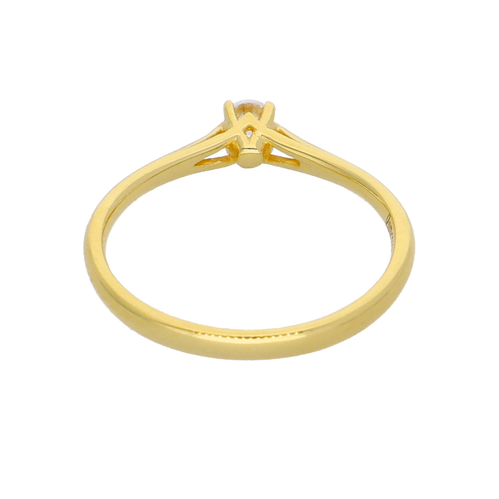 Anillo Oro Amarillo y Circón Solitario AN-14434