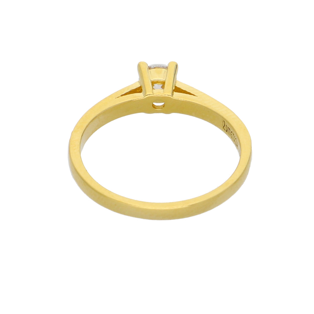 Anillo Oro Amarillo y Circones Medio Cintillo AN-13759