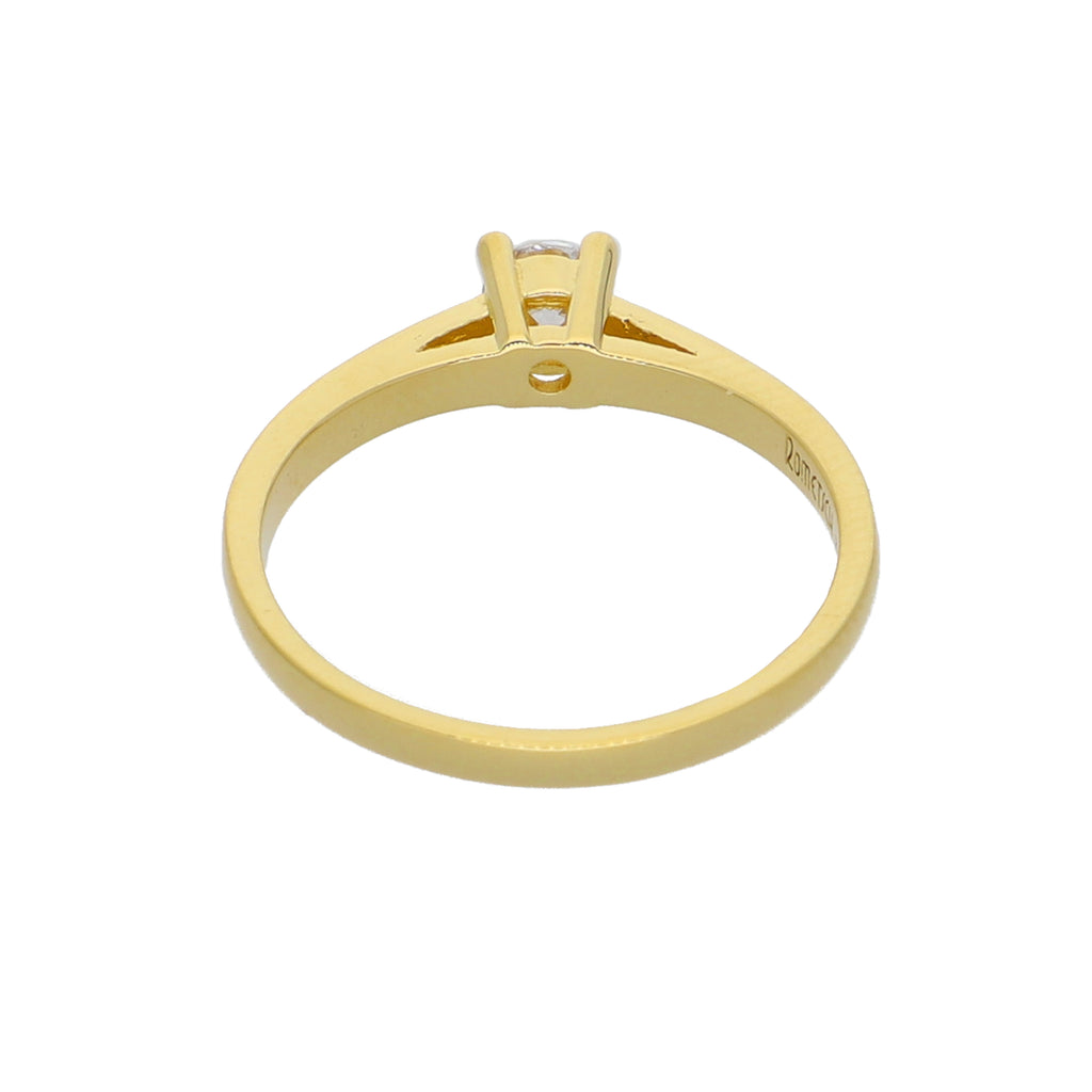 Anillo Oro Amarillo y Circones Medio Cintillo AN-13760