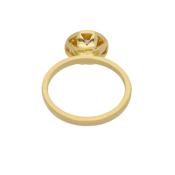 Anillo Oro Amarillo y Circones AN-14438