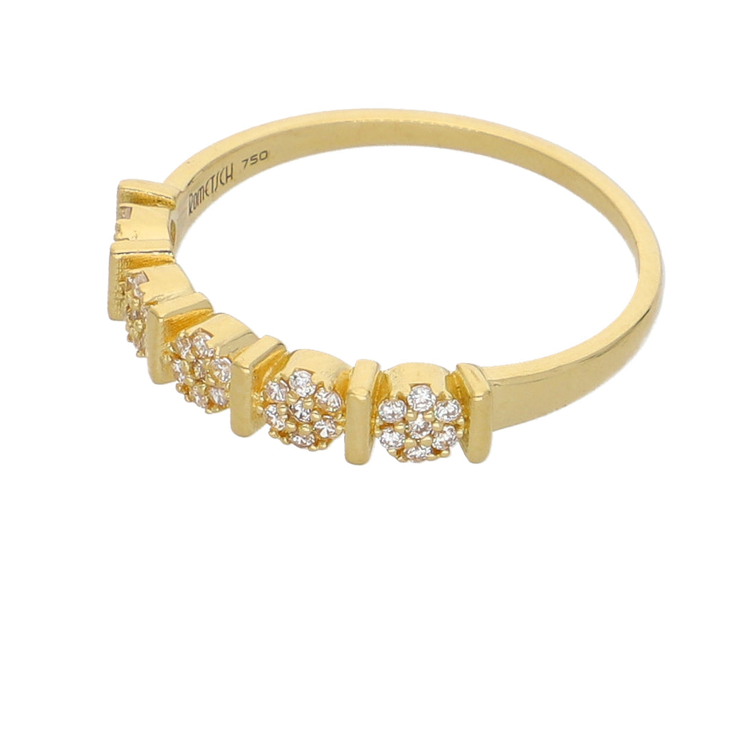 Anillo Oro Amarillo y Circones Quintillo AN-13768