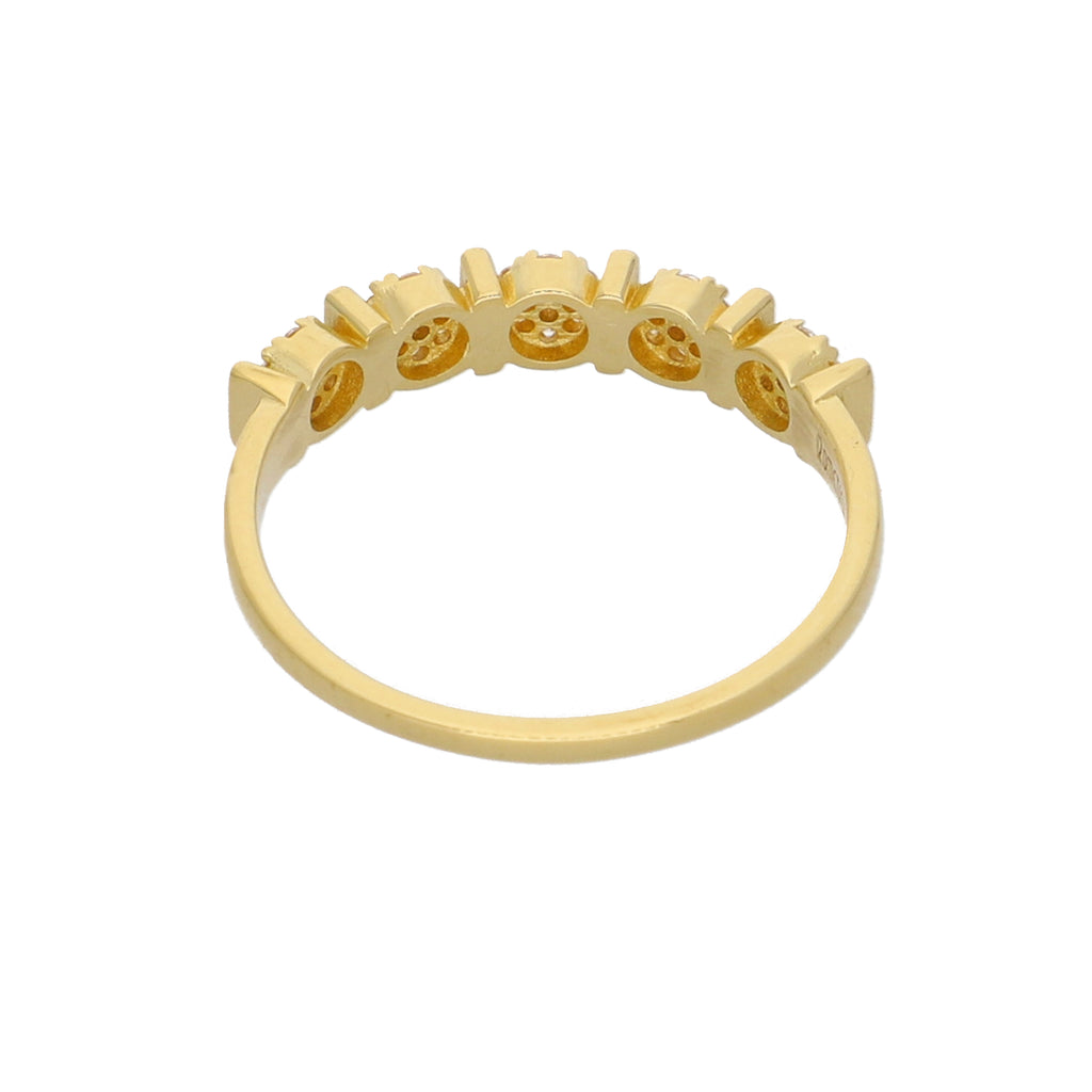 Anillo Oro Amarillo y Circones Quintillo AN-13768
