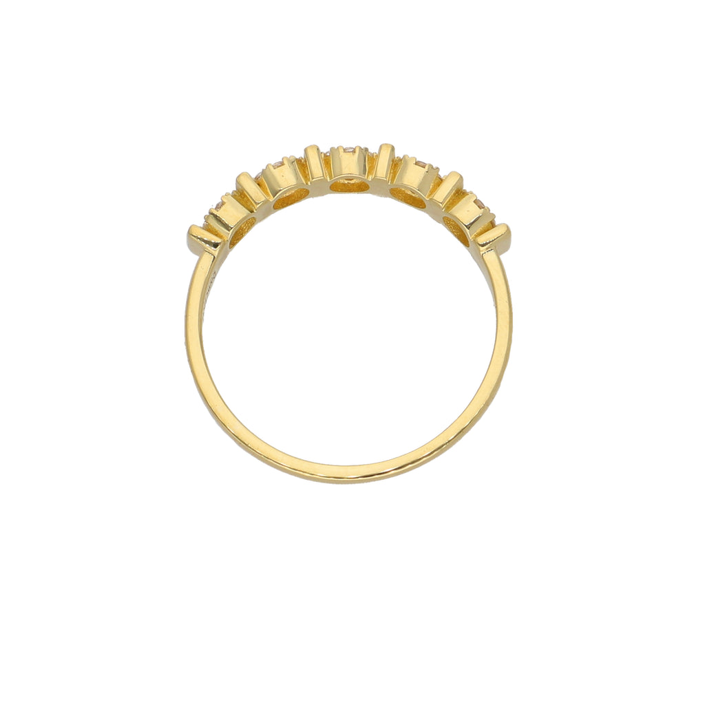 Anillo Oro Amarillo y Circones Quintillo AN-13768
