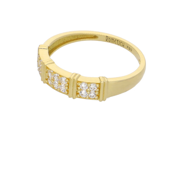 Anillo Oro Amarillo y Circones AN-14439
