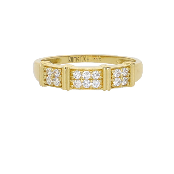Anillo Oro Amarillo y Circones AN-14439