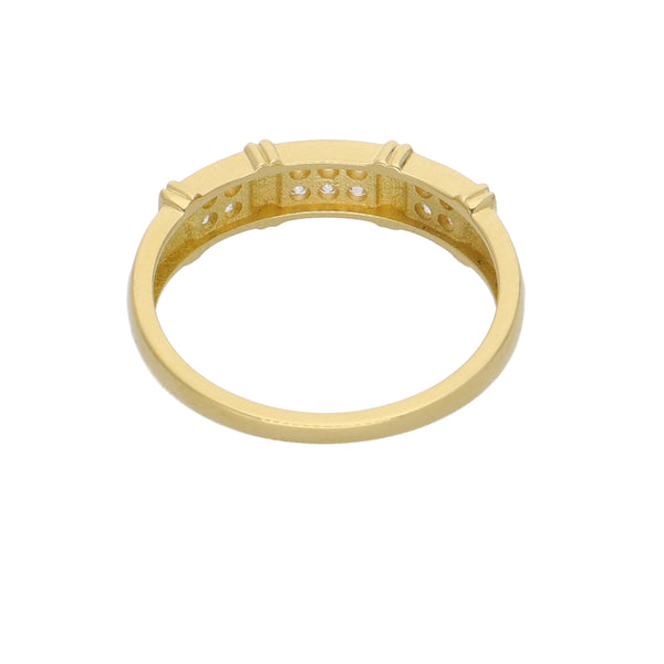 Anillo Oro Amarillo y Circones AN-14439