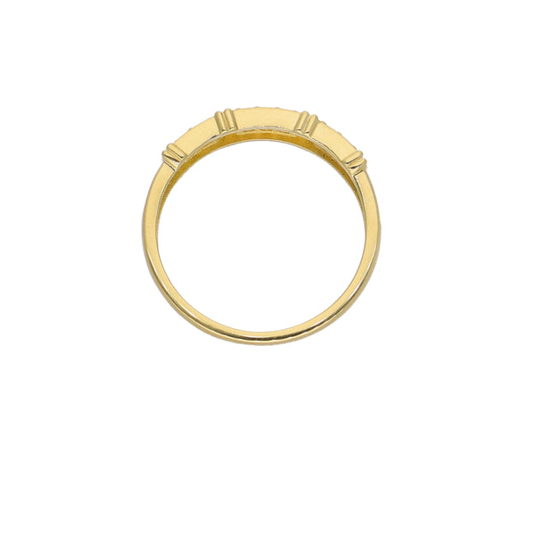 Anillo Oro Amarillo y Circones AN-14439