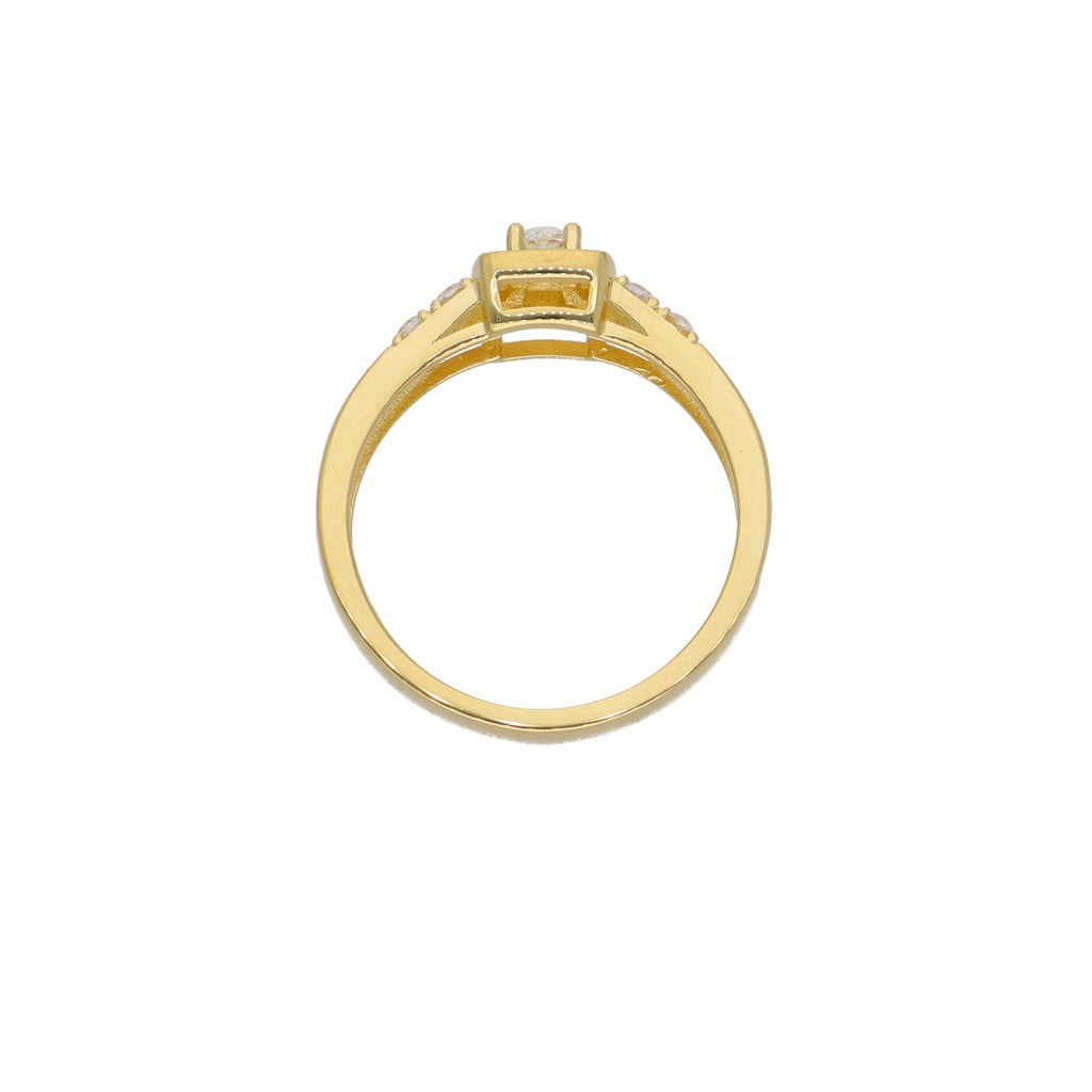 Anillo Oro Amarillo y Circones AN-13772