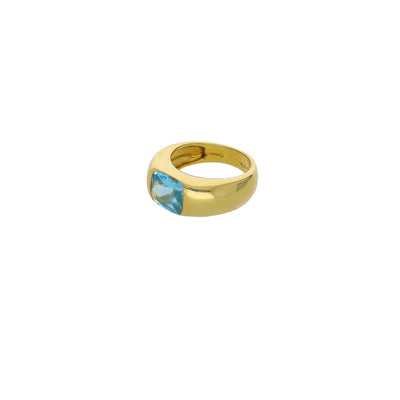 Anillo Oro Amarillo Topacio Azul AN5778