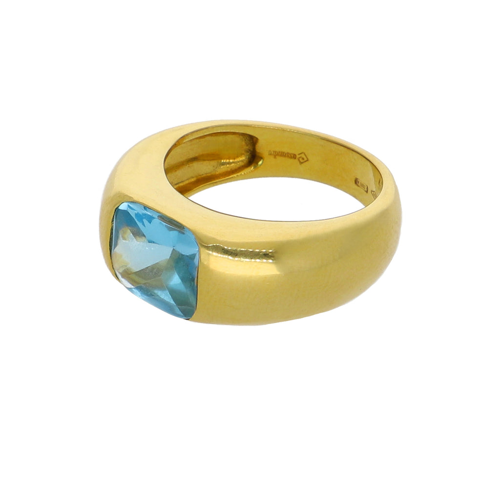 Anillo Oro Amarillo Topacio Azul AN5778