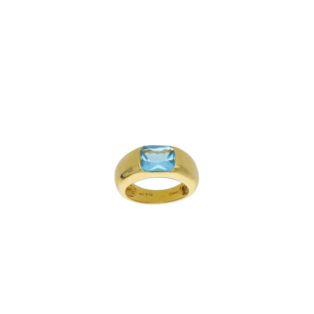 Anillo Oro Amarillo Topacio Azul AN5778