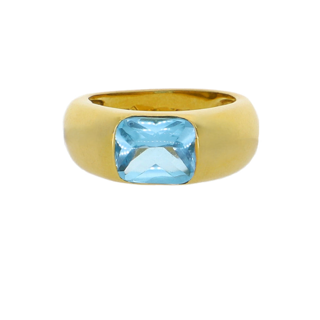 Anillo Oro Amarillo Topacio Azul AN5778