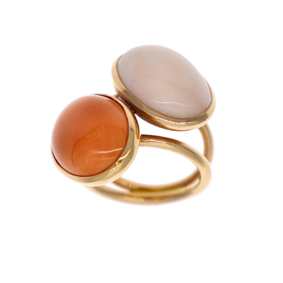 Anillo Oro Rosa y Coral AN7180