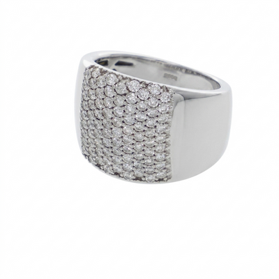Anillo Oro Blanco y Brillantes AN3026
