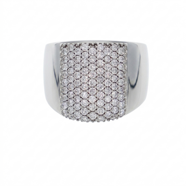 Anillo Oro Blanco y Brillantes AN3026