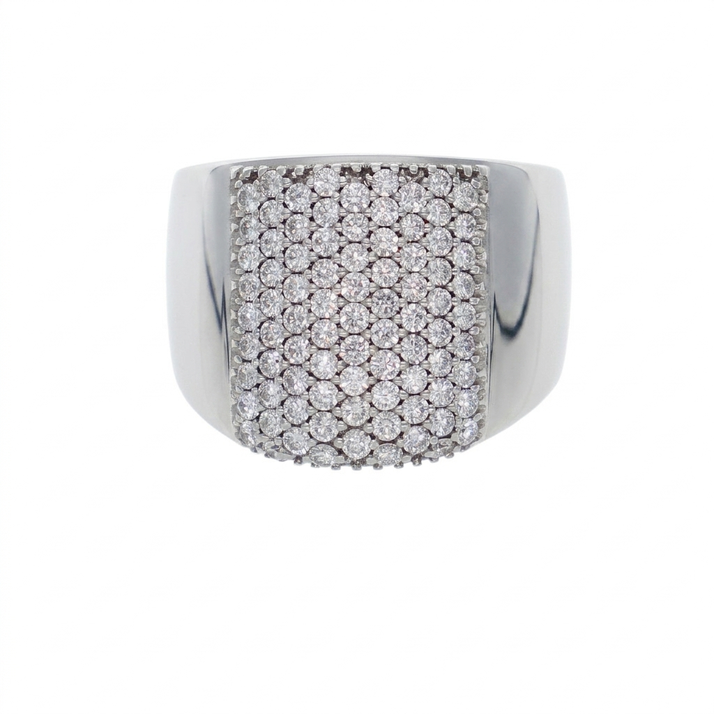 Anillo Oro Blanco y Brillantes AN3026