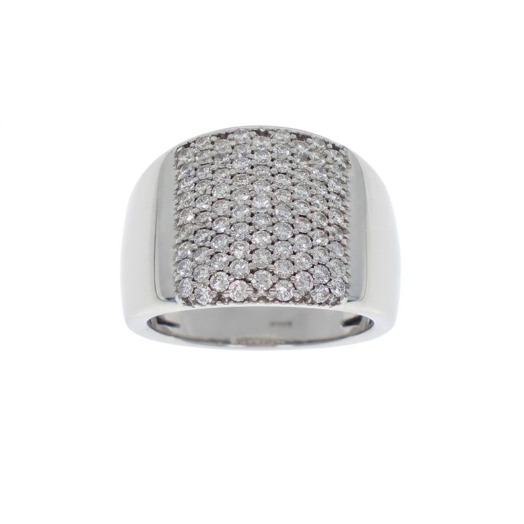 Anillo Oro Blanco y Brillantes AN3026