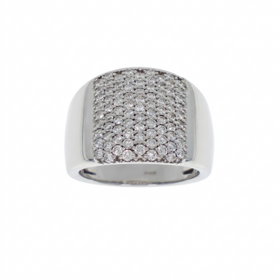 Anillo Oro Blanco y Brillantes AN3026