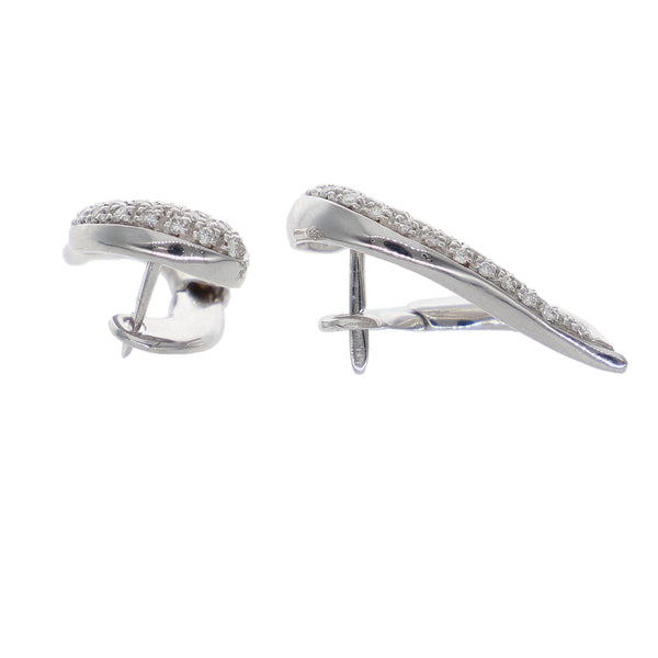 Aros Oro Blanco y Brillantes AR4852