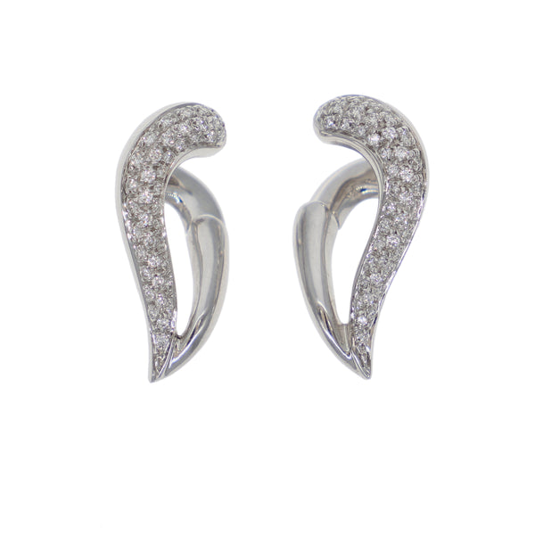 Aros Oro Blanco y Brillantes AR4852