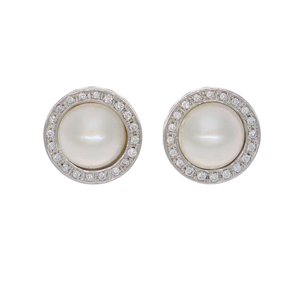 Aros Platino Brillantes y Perla Mabé AR9512117