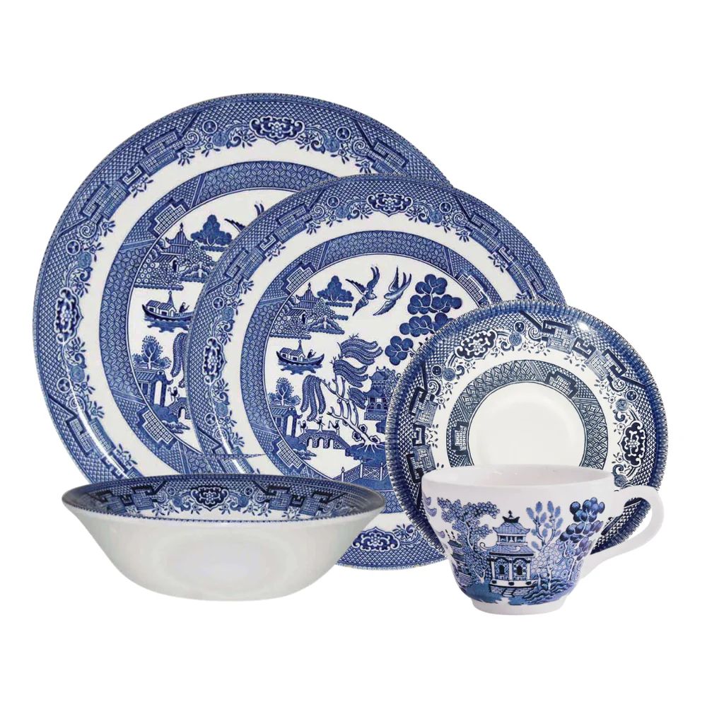 Juego Loza Churchill Blue Willow 20 Pzas