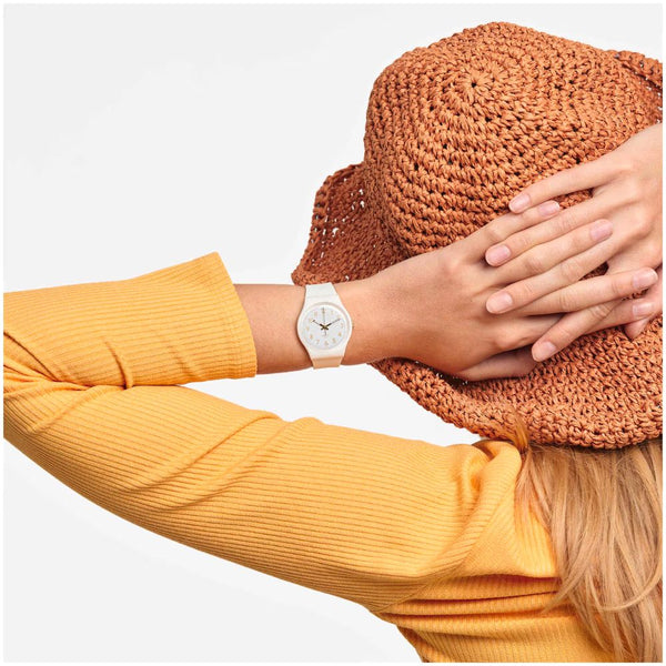 Reloj Swatch White Bishop 34mm Cuarzo Plástico Esfera Blanca Silicona – SO28W106S14