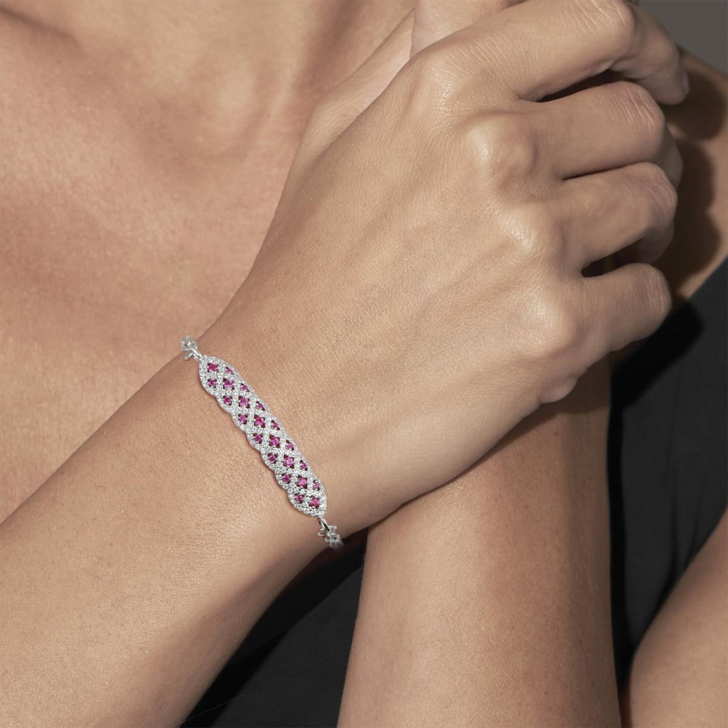 Pulsera ARTLINEA Plata y Circones Arabesque ZBR740