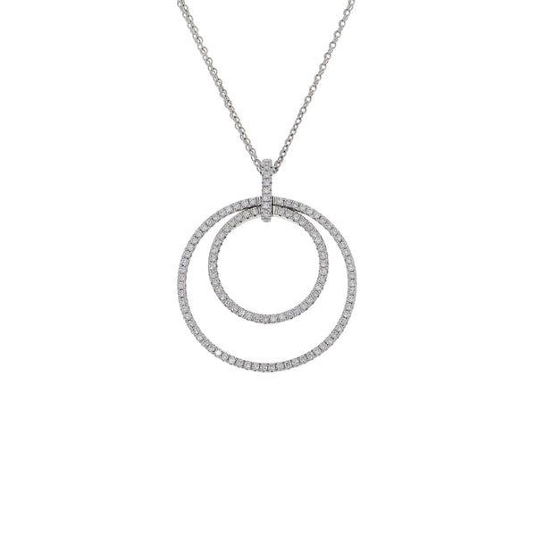 Collar Oro Blanco y Brillantes CL2476