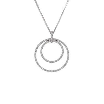 Collar Oro Blanco y Brillantes CL2476