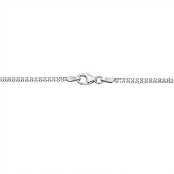 Collar Oro Blanco y Brillantes CL2476