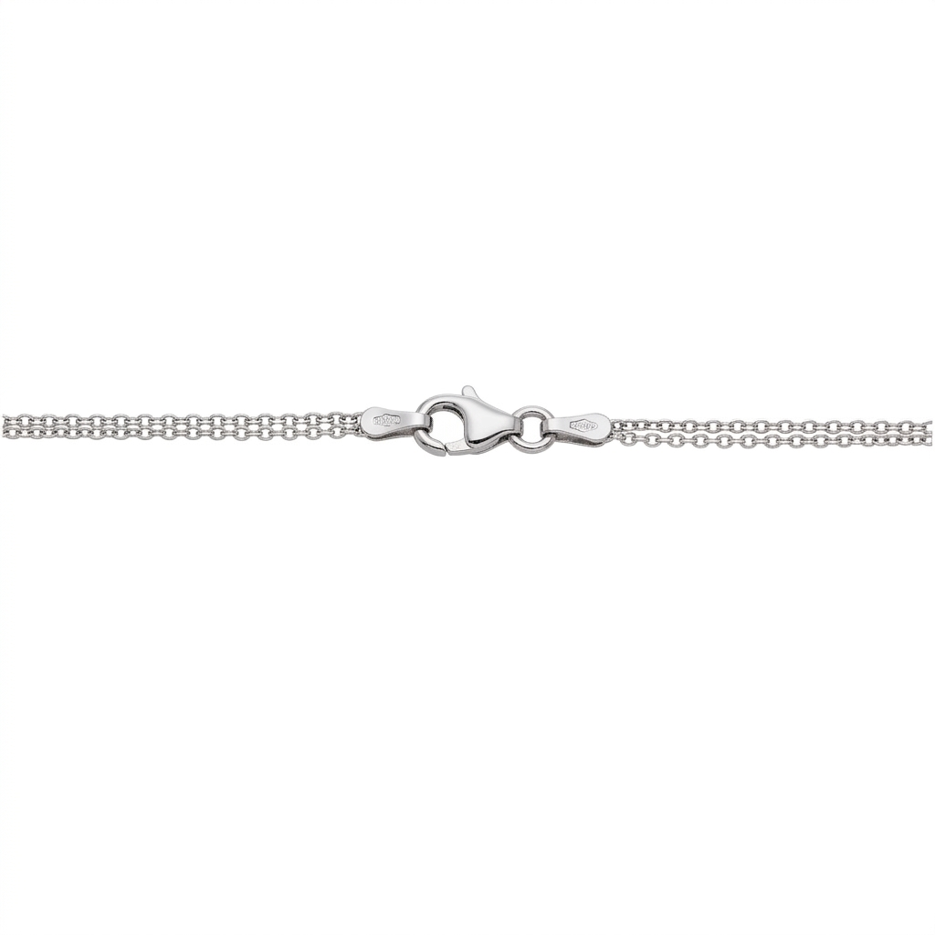 Collar Oro Blanco y Brillantes CL2476