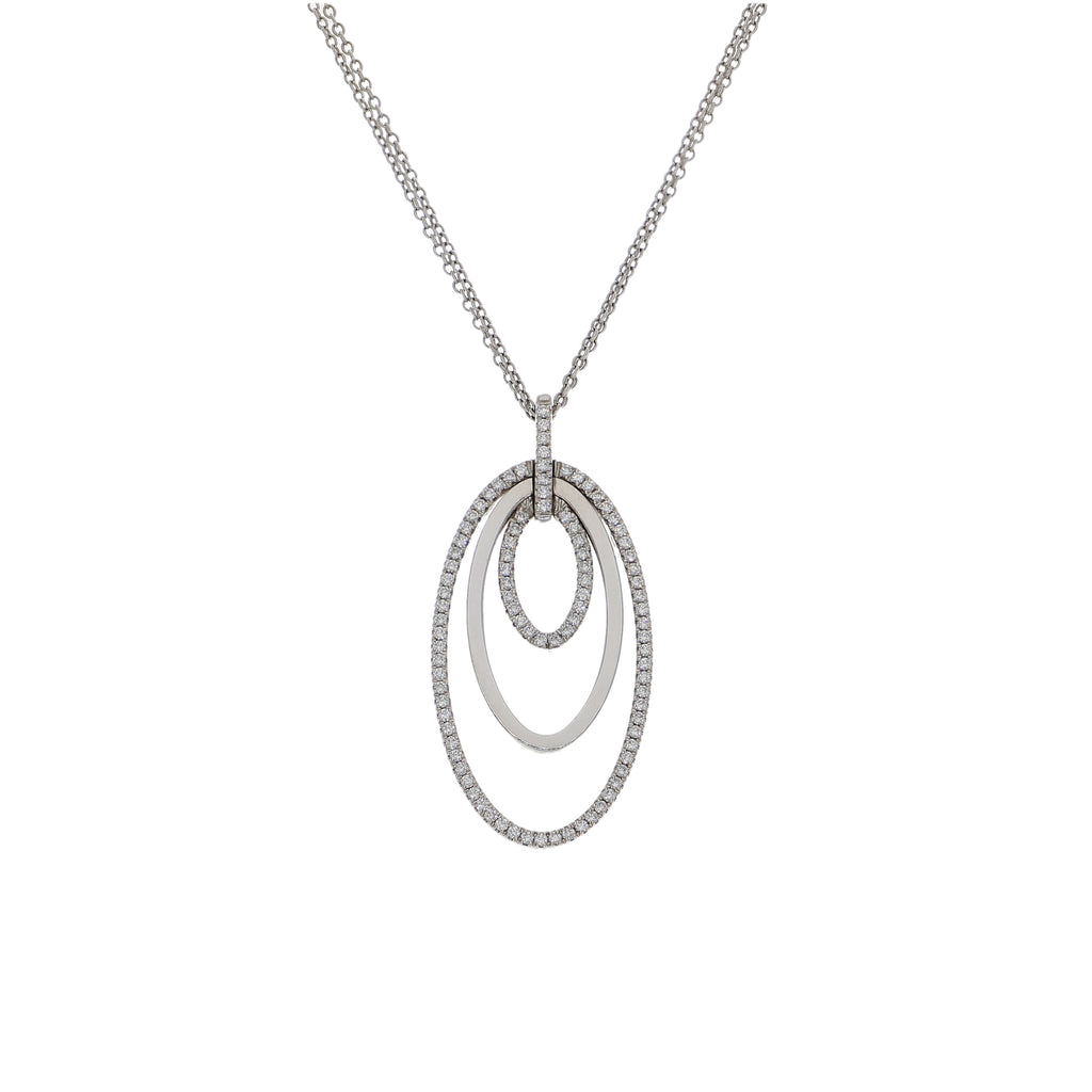 Collar Oro Blanco y Brillantes CO0511266
