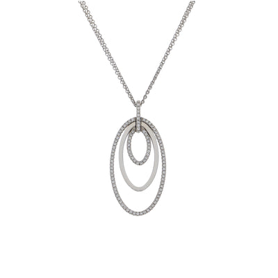 Collar Oro Blanco y Brillantes CO0511266