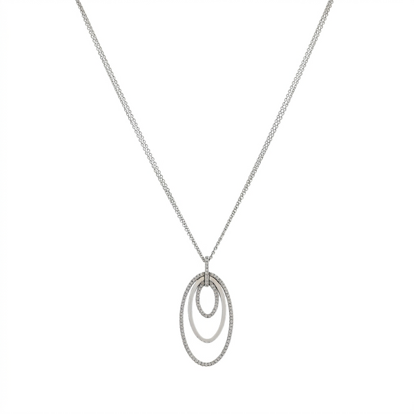 Collar Oro Blanco y Brillantes CO0511266